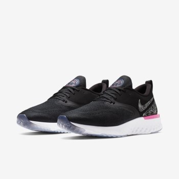 Nike Odyssey React Flyknit 2 - Férfi Futócipő - Fekete/Titán/Fekete